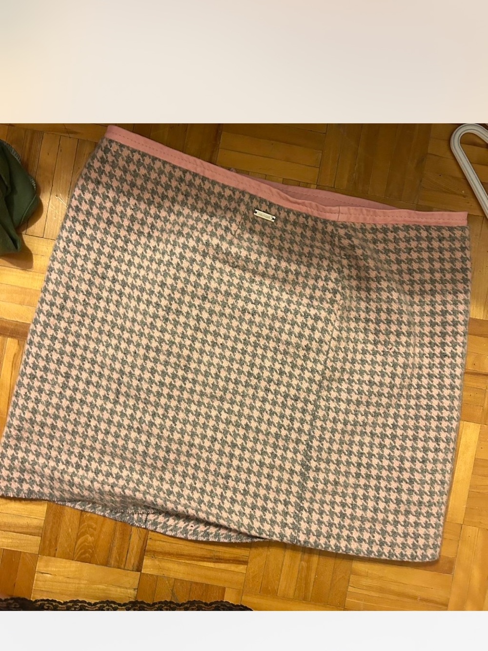 Tommy Hilfiger y2k vintage Pink & grey Houndstooth Straight Skirt